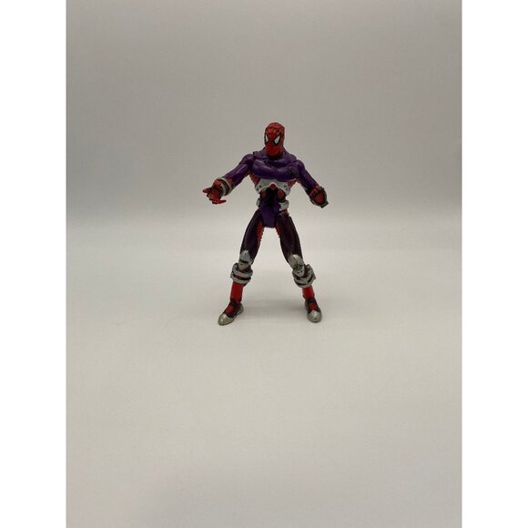 1997 Toybiz Marvel Legends Universe Spider-Man Purple Armour Action Figure Toy - Picture 1 of 7